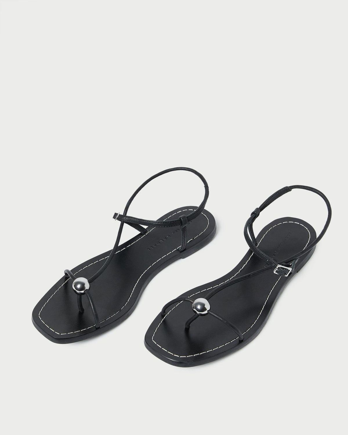 Women Loeffler Randall Lara Black Leather Sandal