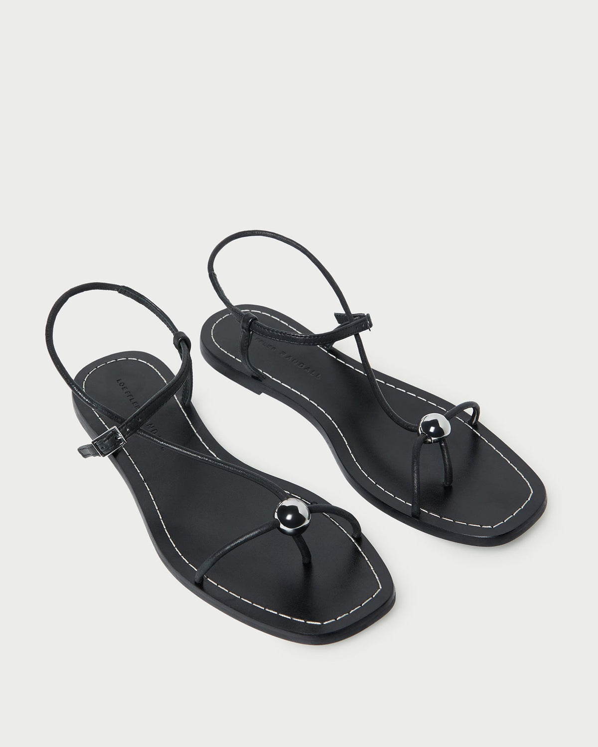 Women Loeffler Randall Lara Black Leather Sandal