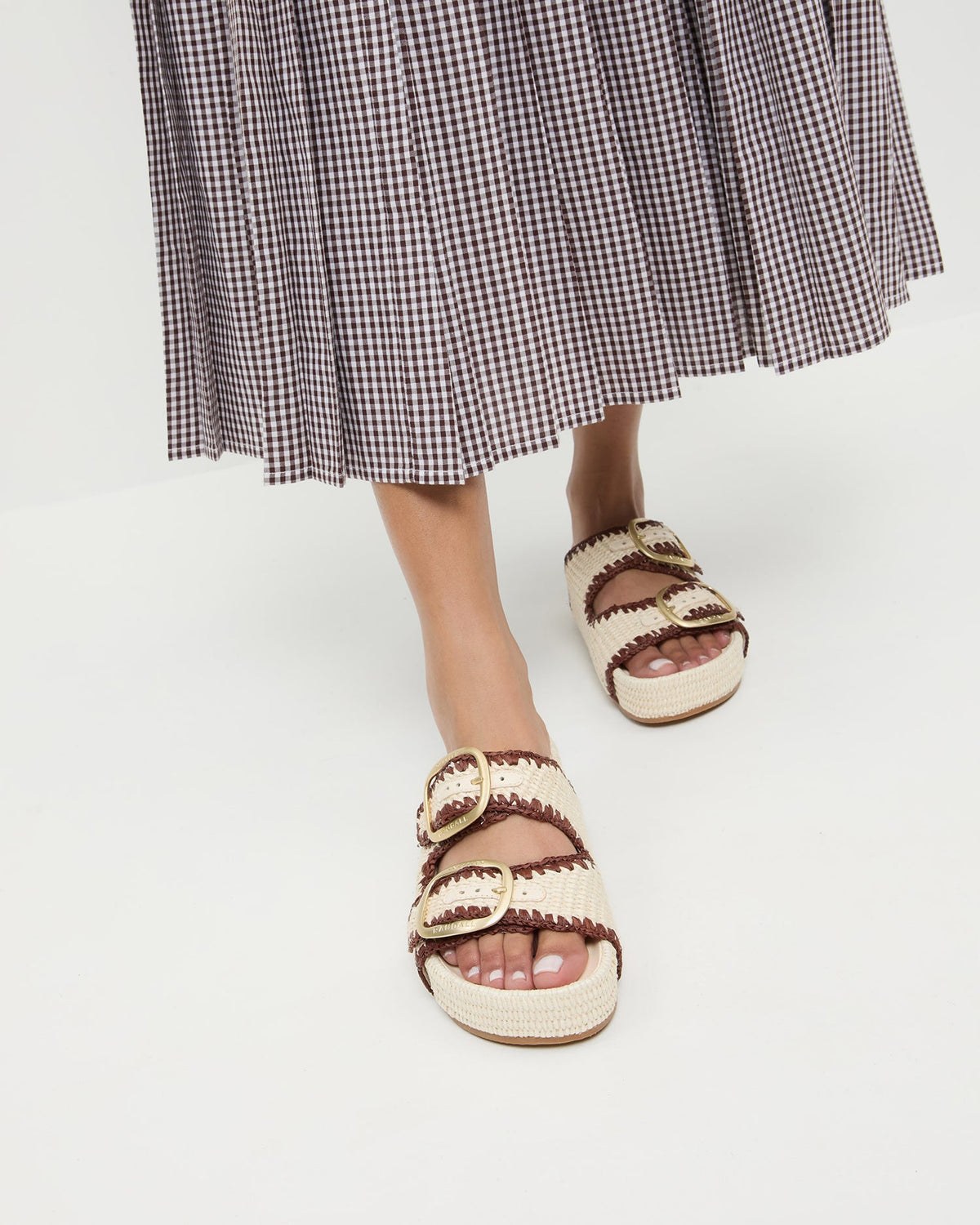 Women Loeffler Randall Theo Cream Two-Band Sandal