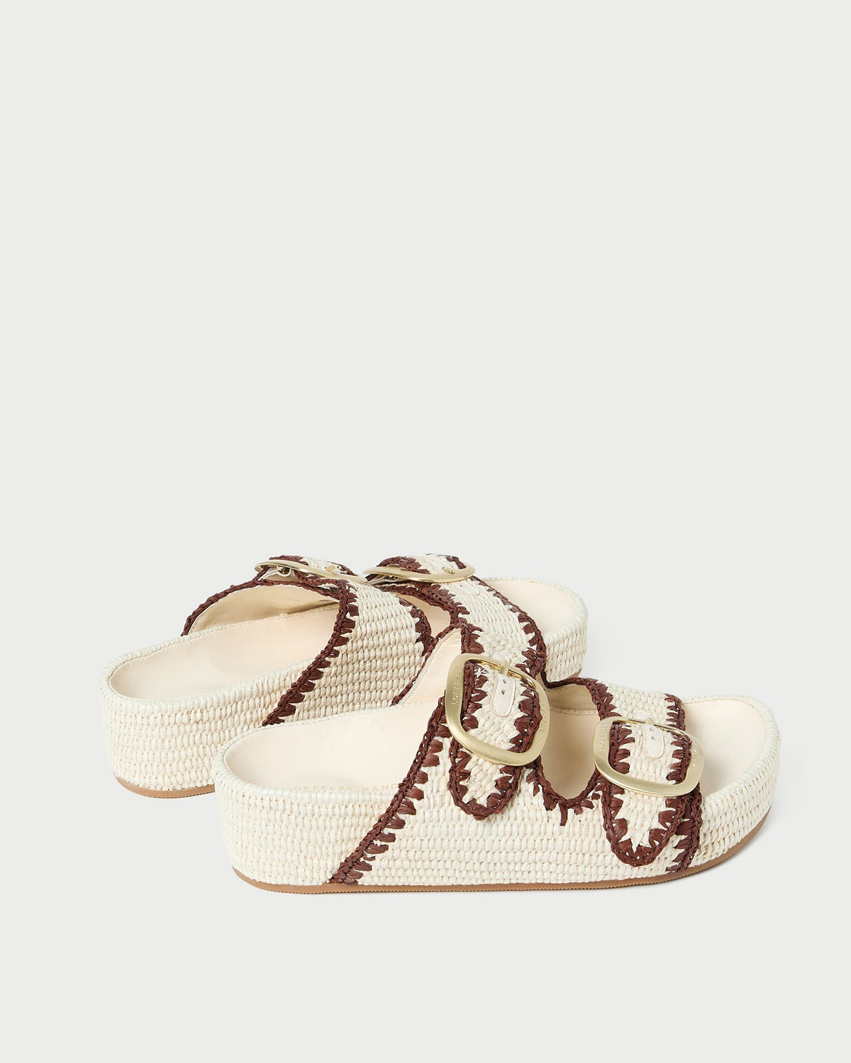Women Loeffler Randall Theo Cream Two-Band Sandal