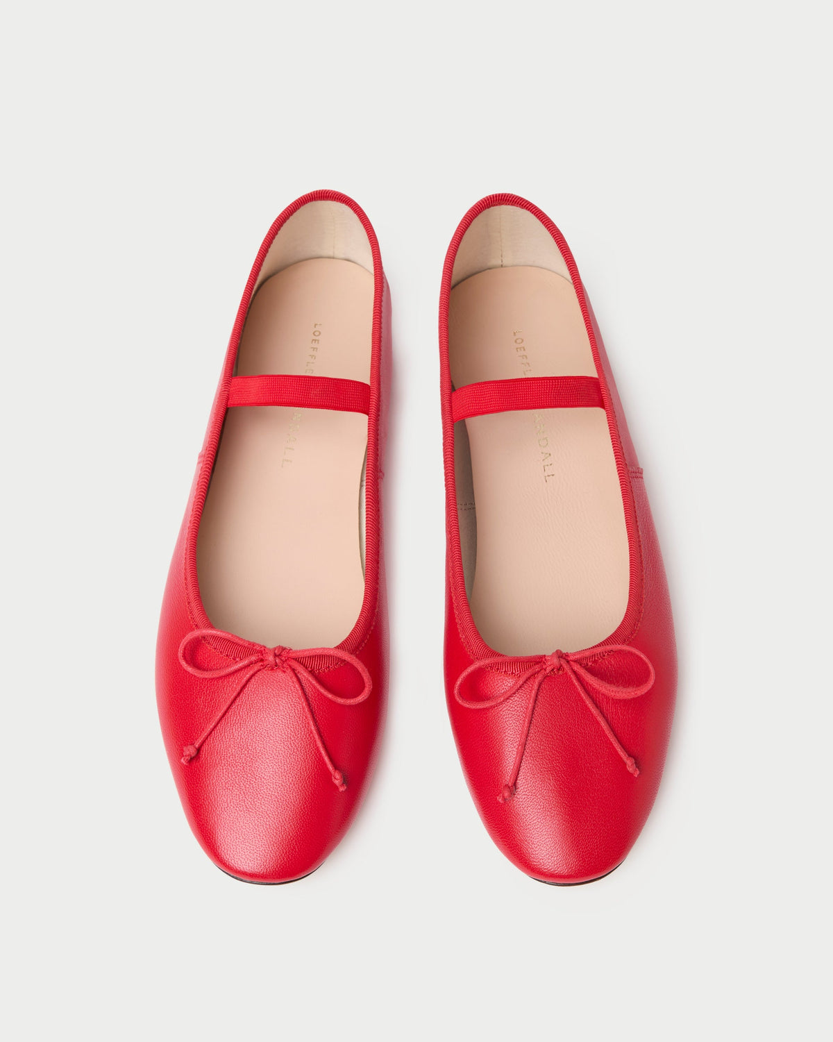 Women Loeffler Randall Leonie Red Leather Ballet Flat