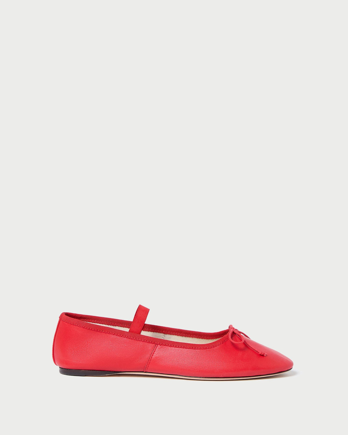 Women Loeffler Randall Leonie Red Leather Ballet Flat