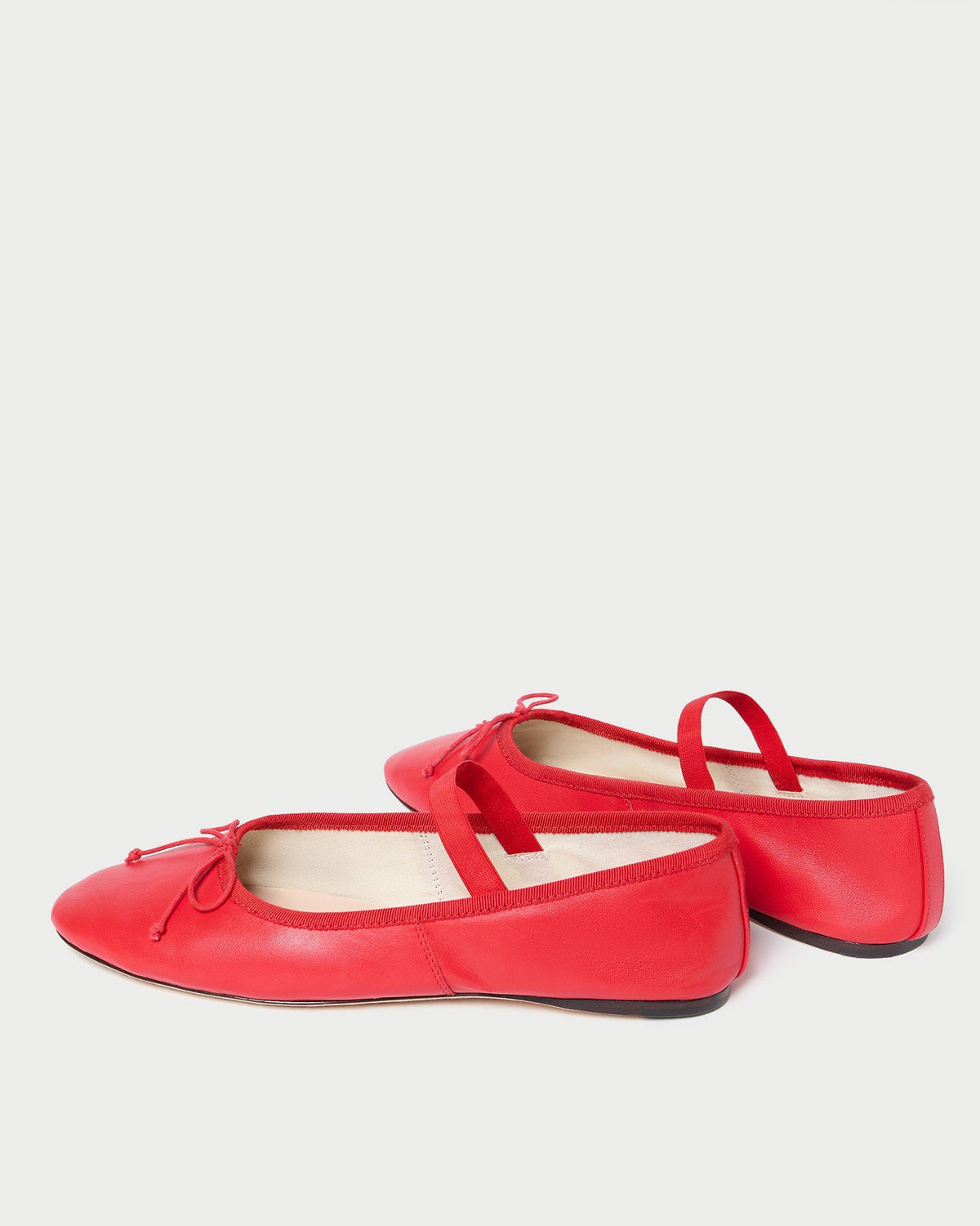 Women Loeffler Randall Leonie Red Leather Ballet Flat