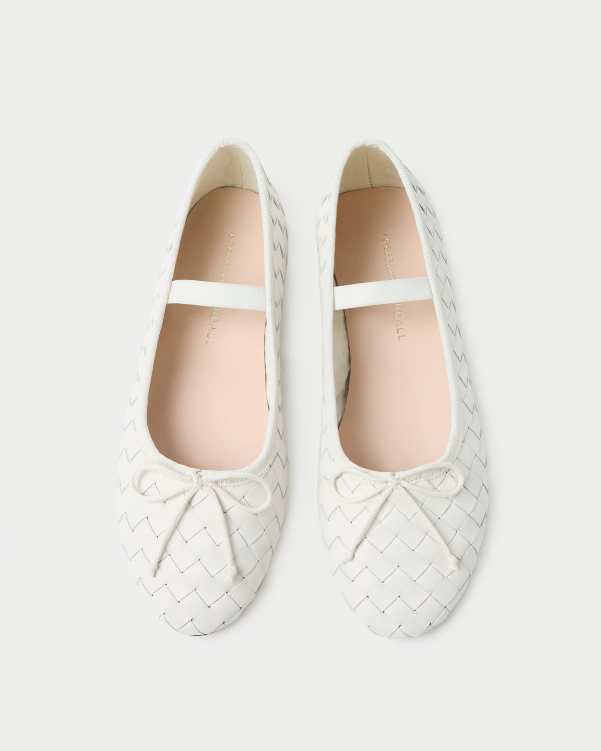 Women Loeffler Randall Leonie Cream Woven Ballet Flat