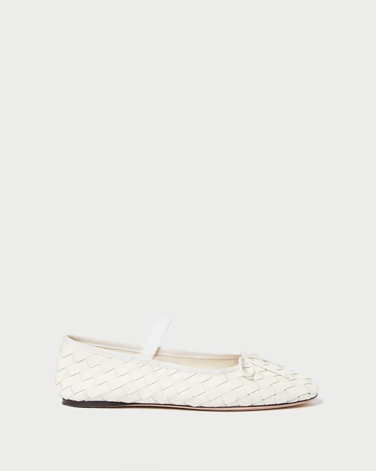 Women Loeffler Randall Leonie Cream Woven Ballet Flat