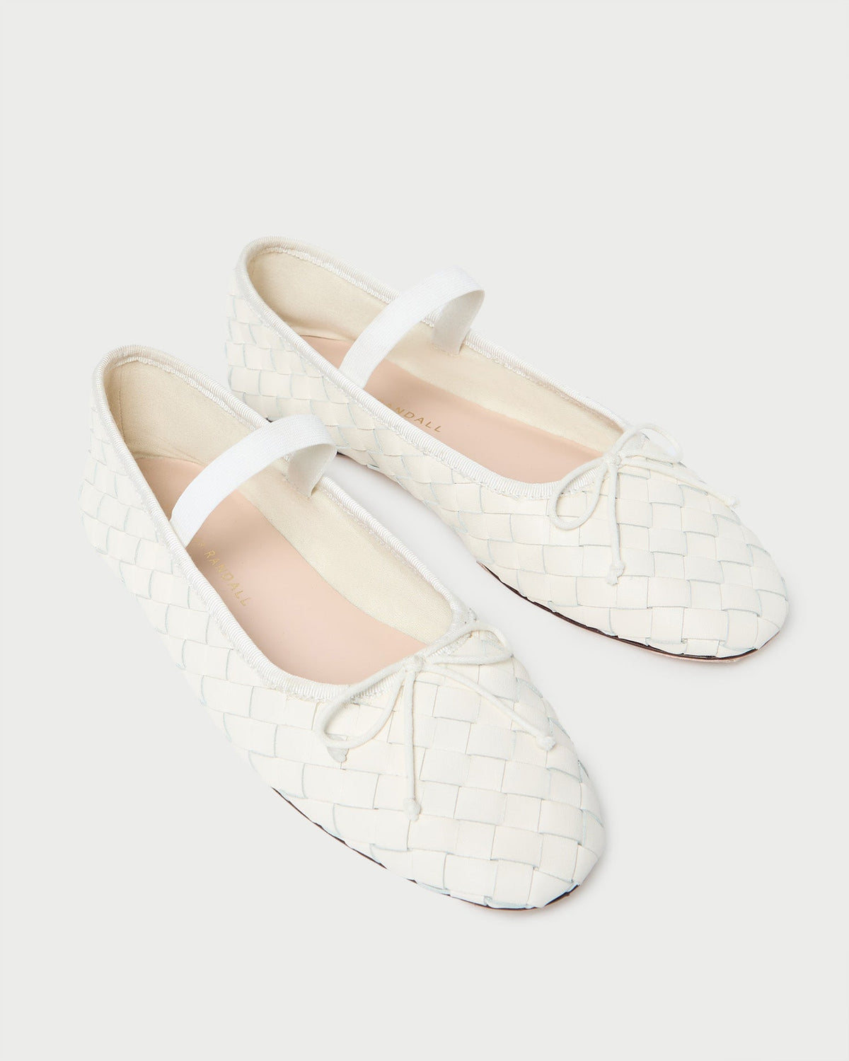 Women Loeffler Randall Leonie Cream Woven Ballet Flat