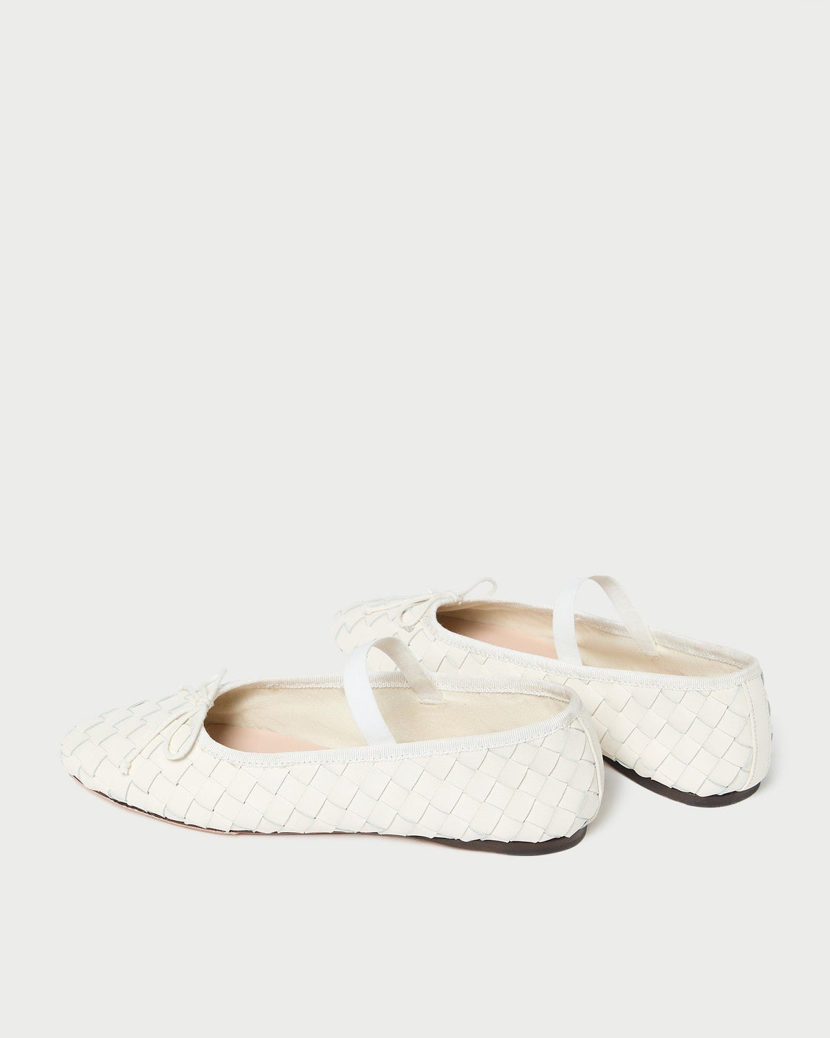 Women Loeffler Randall Leonie Cream Woven Ballet Flat