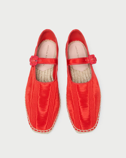 Women Loeffler Randall Clover Red Moiré Espadrille