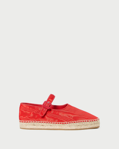 Women Loeffler Randall Clover Red Moiré Espadrille