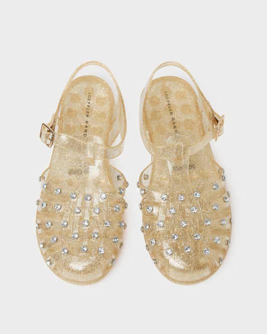 Women Loeffler Randall Rhys Champagne Glitter Jelly Sandal