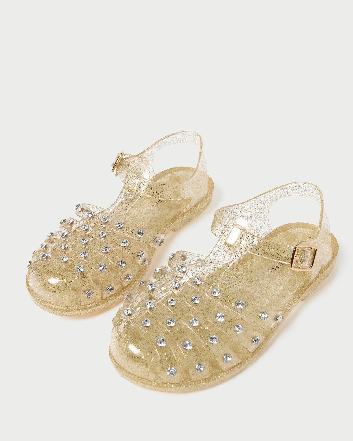 Women Loeffler Randall Rhys Champagne Glitter Jelly Sandal