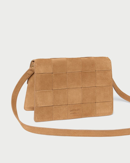 Women Loeffler Randall Delphine Toffee Suede Shoulder Bag
