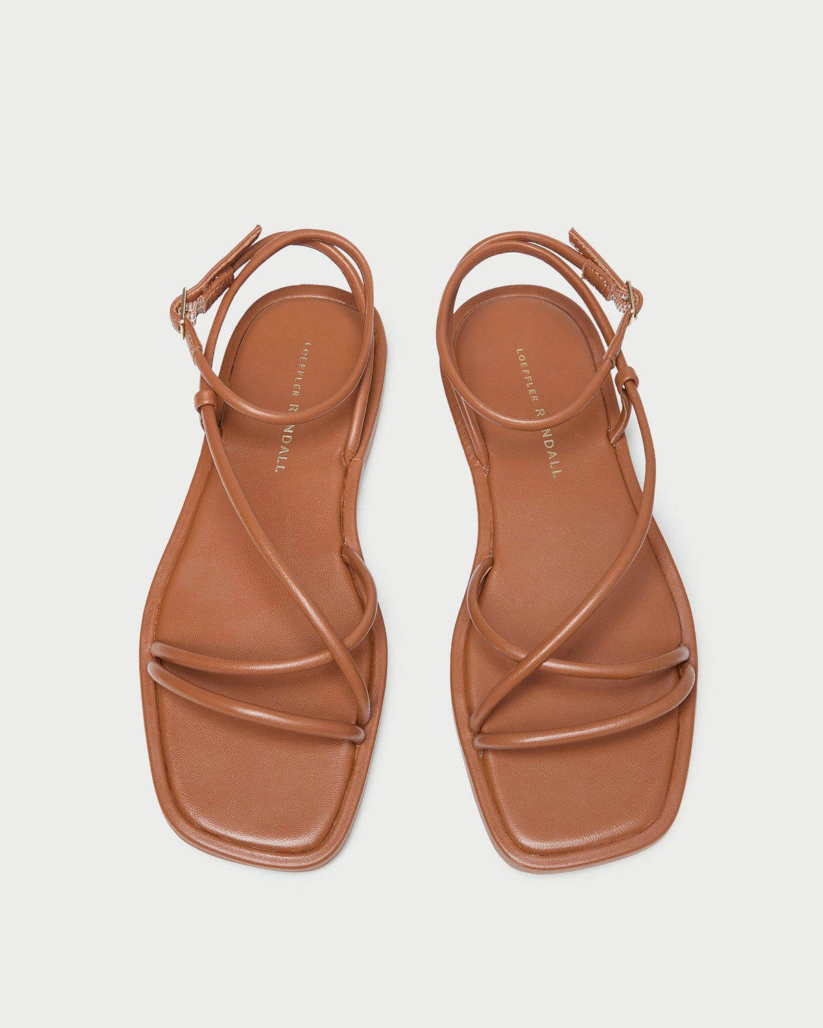 Women Loeffler Randall Noor Timber Leather Flat Sandal