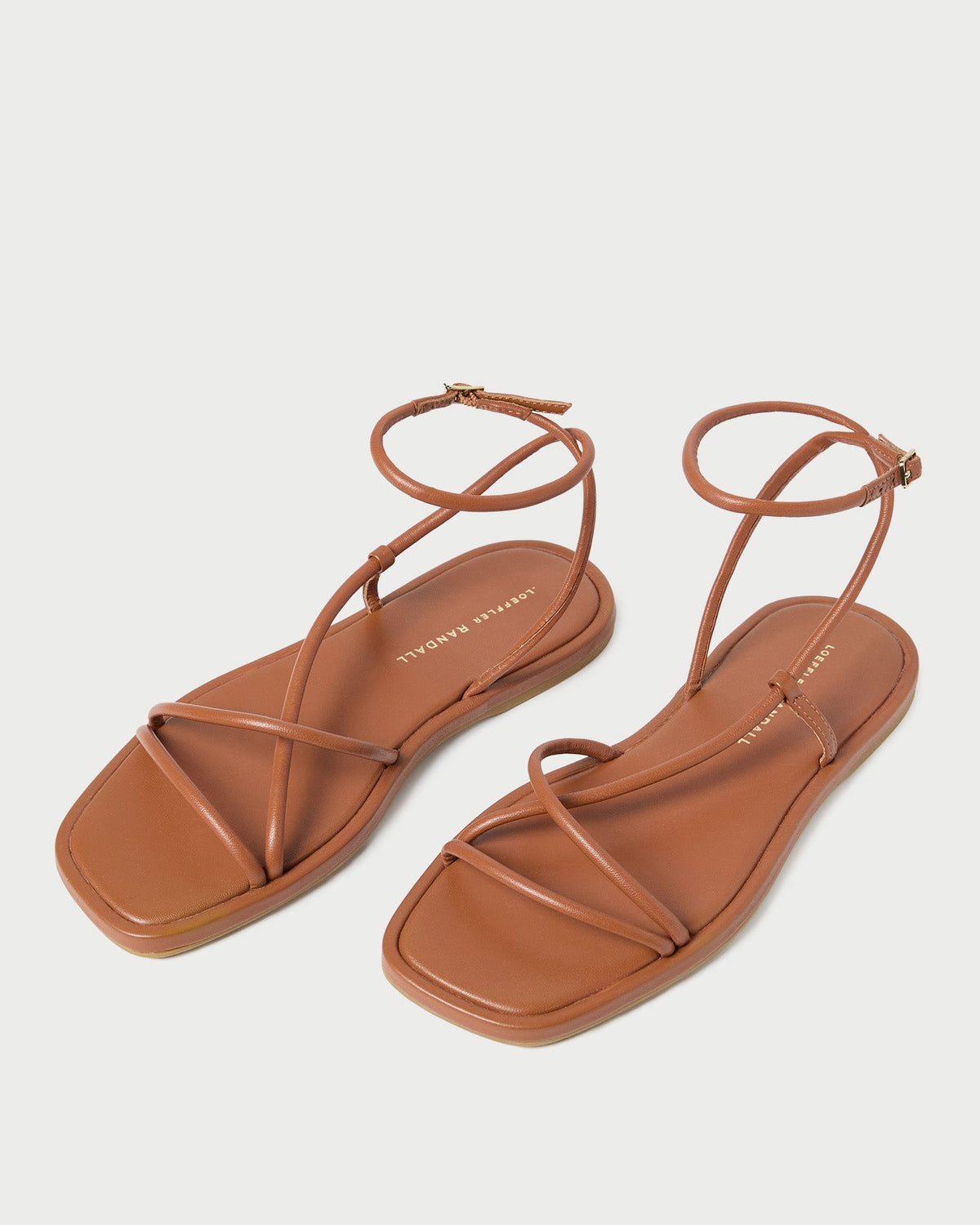 Women Loeffler Randall Noor Timber Leather Flat Sandal