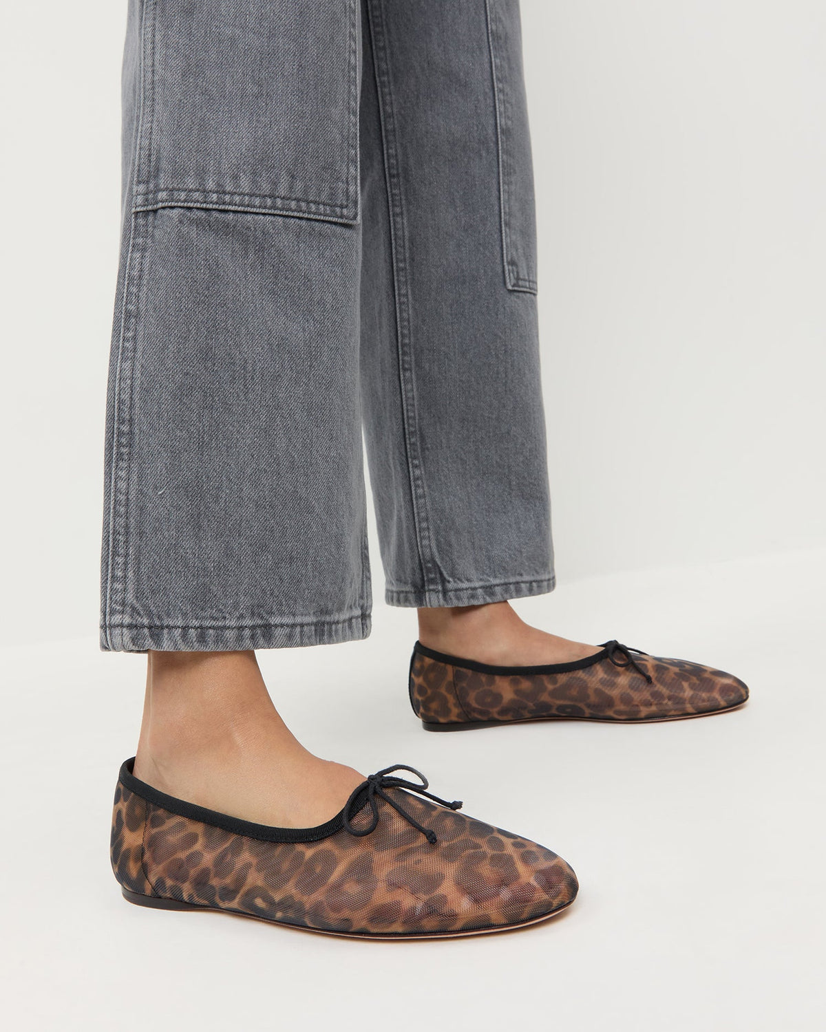 Women Loeffler Randall Landon Leopard Mesh Ballet Flat