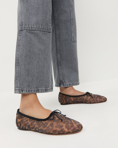 Women Loeffler Randall Landon Leopard Mesh Ballet Flat