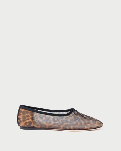 Women Loeffler Randall Landon Leopard Mesh Ballet Flat