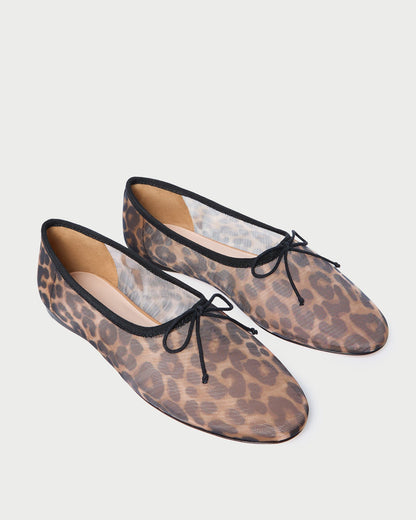 Women Loeffler Randall Landon Leopard Mesh Ballet Flat