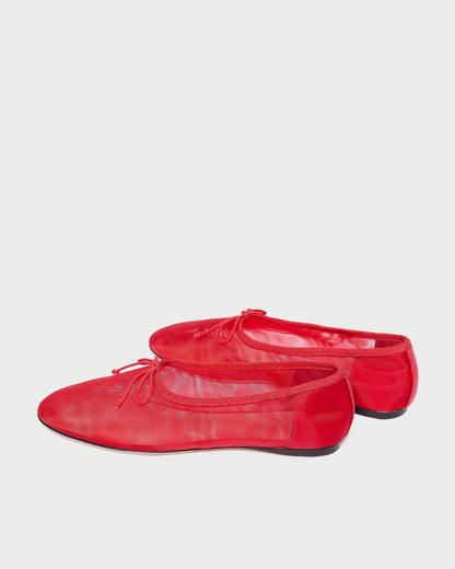 Women Loeffler Randall Landon Red Mesh Ballet Flat