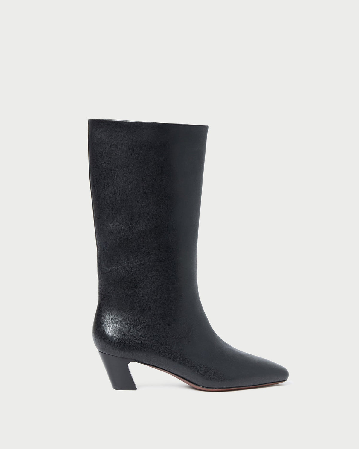 Women Loeffler Randall Cleo Black Leather Mid-Calf Boot