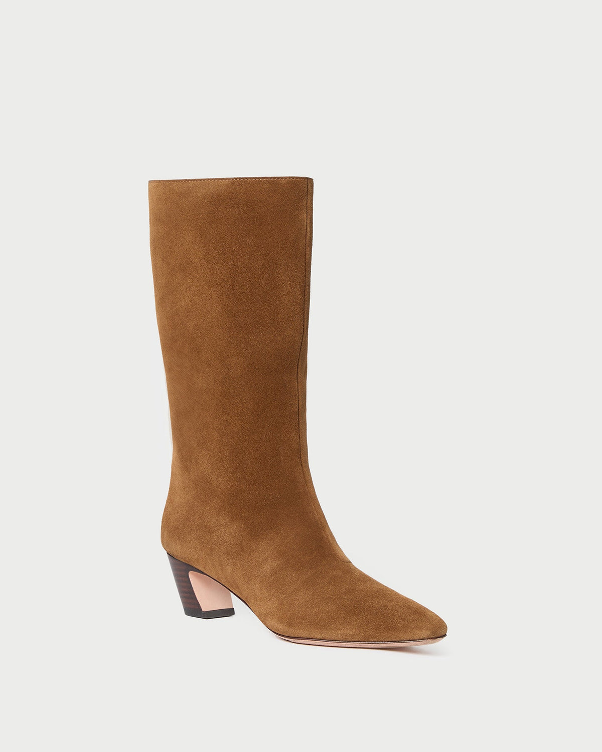 Women Loeffler Randall Cleo Cacao Suede Mid-Calf Boot