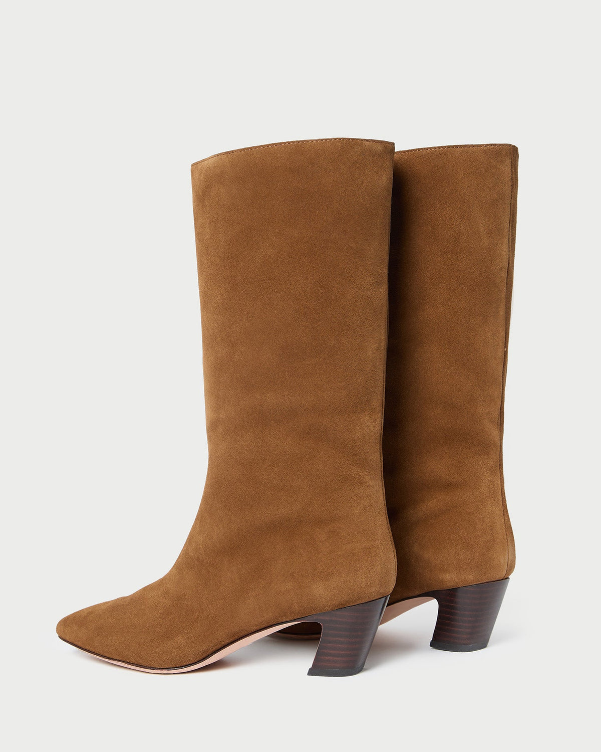 Women Loeffler Randall Cleo Cacao Suede Mid-Calf Boot