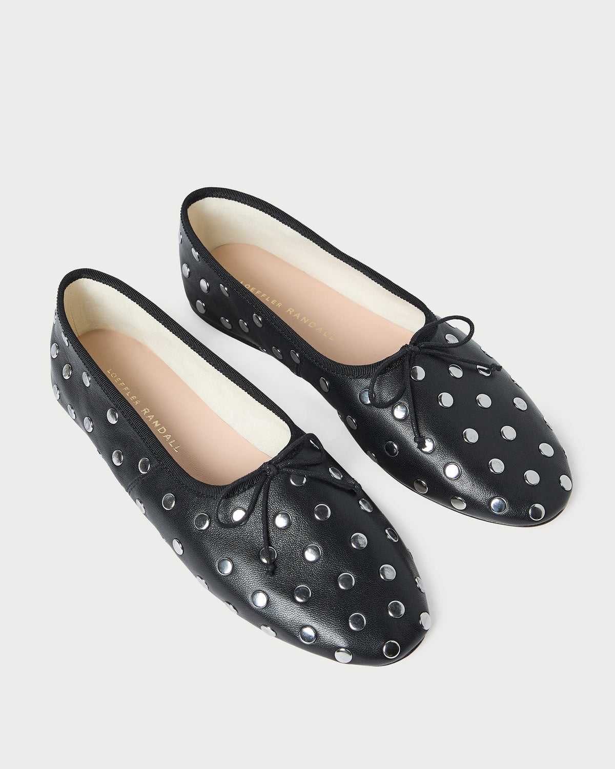 Women Loeffler Randall Landon Black/Silver Ballet Flat