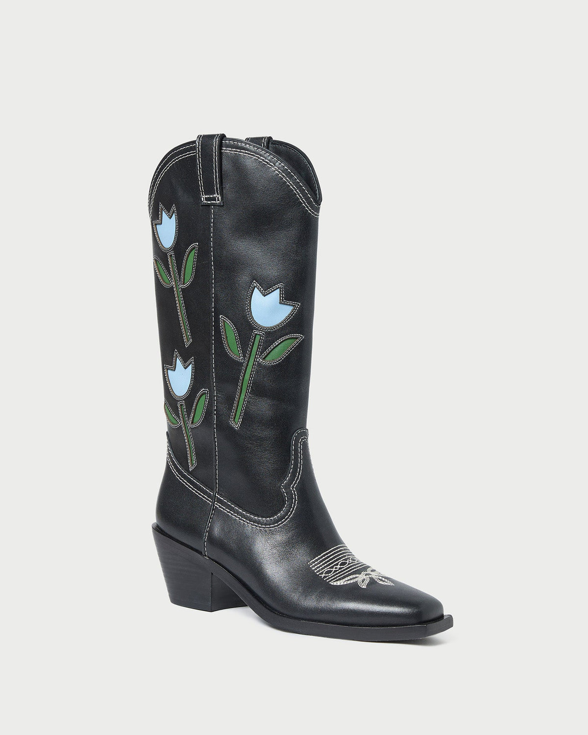 Women Loeffler Randall Wilder Black Tulip Leather Boot
