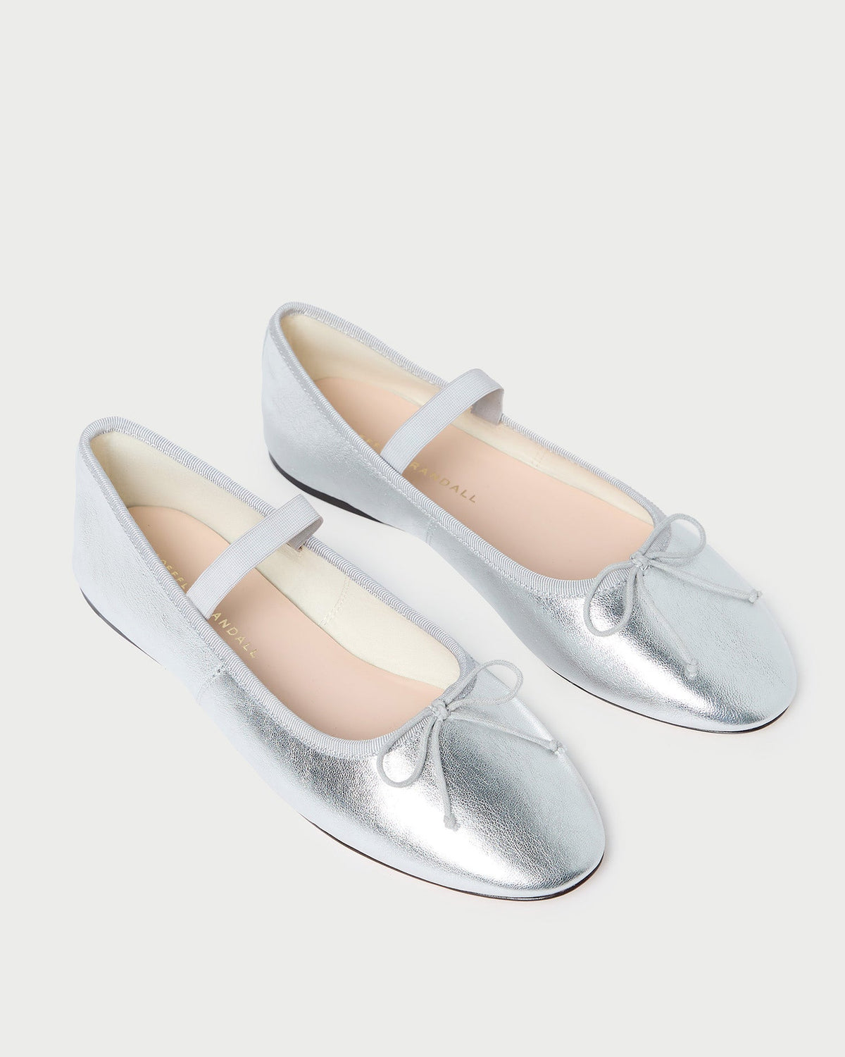 Women Loeffler Randall Leonie Silver Leather Ballet Flat