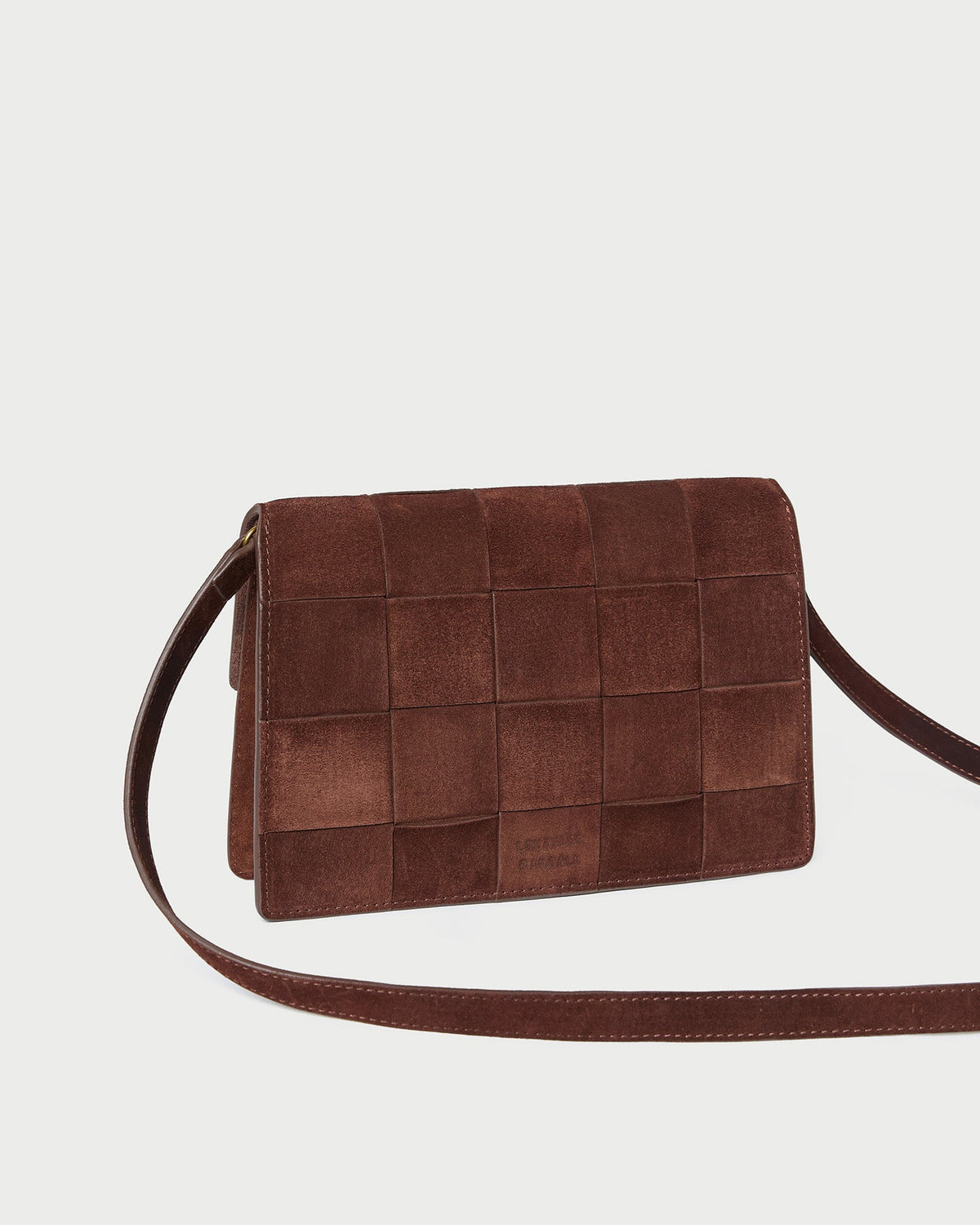 Women Loeffler Randall Delphine Espresso Suede Shoulder Bag
