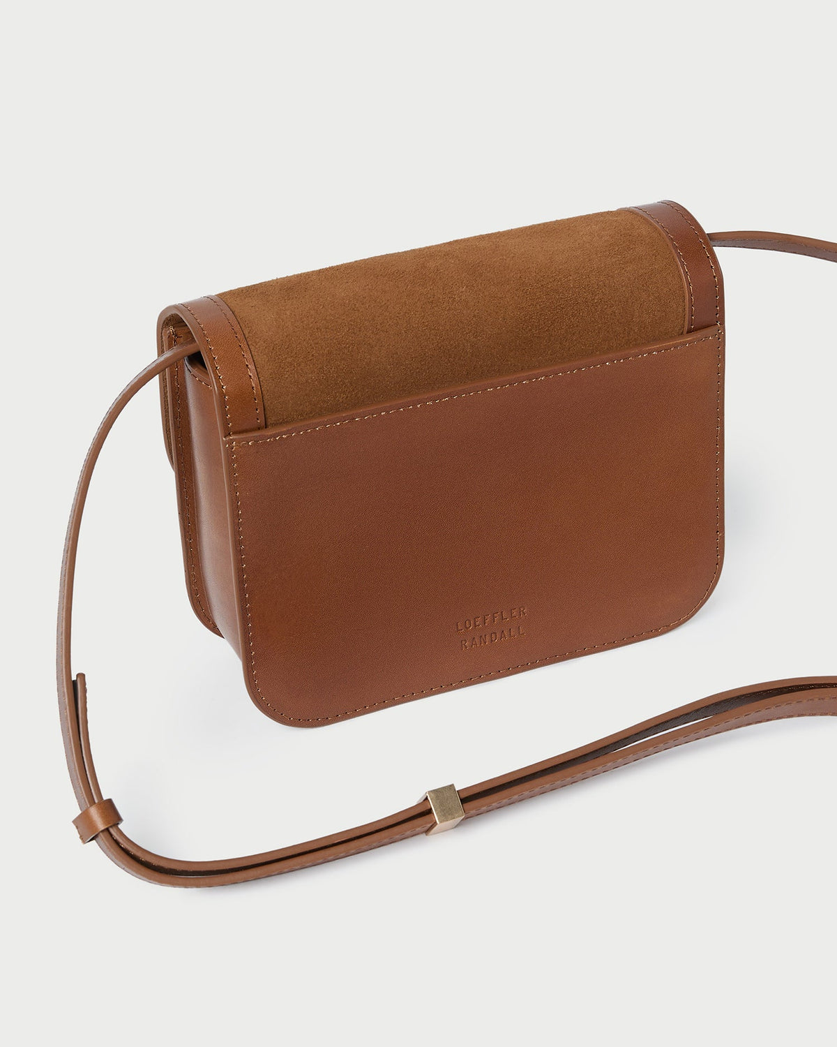 Women Loeffler Randall Desi Cacao Suede/Leather Crossbody