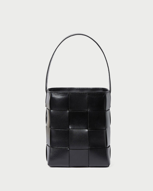 Women Loeffler Randall Laith Black Leather Bucket Bag