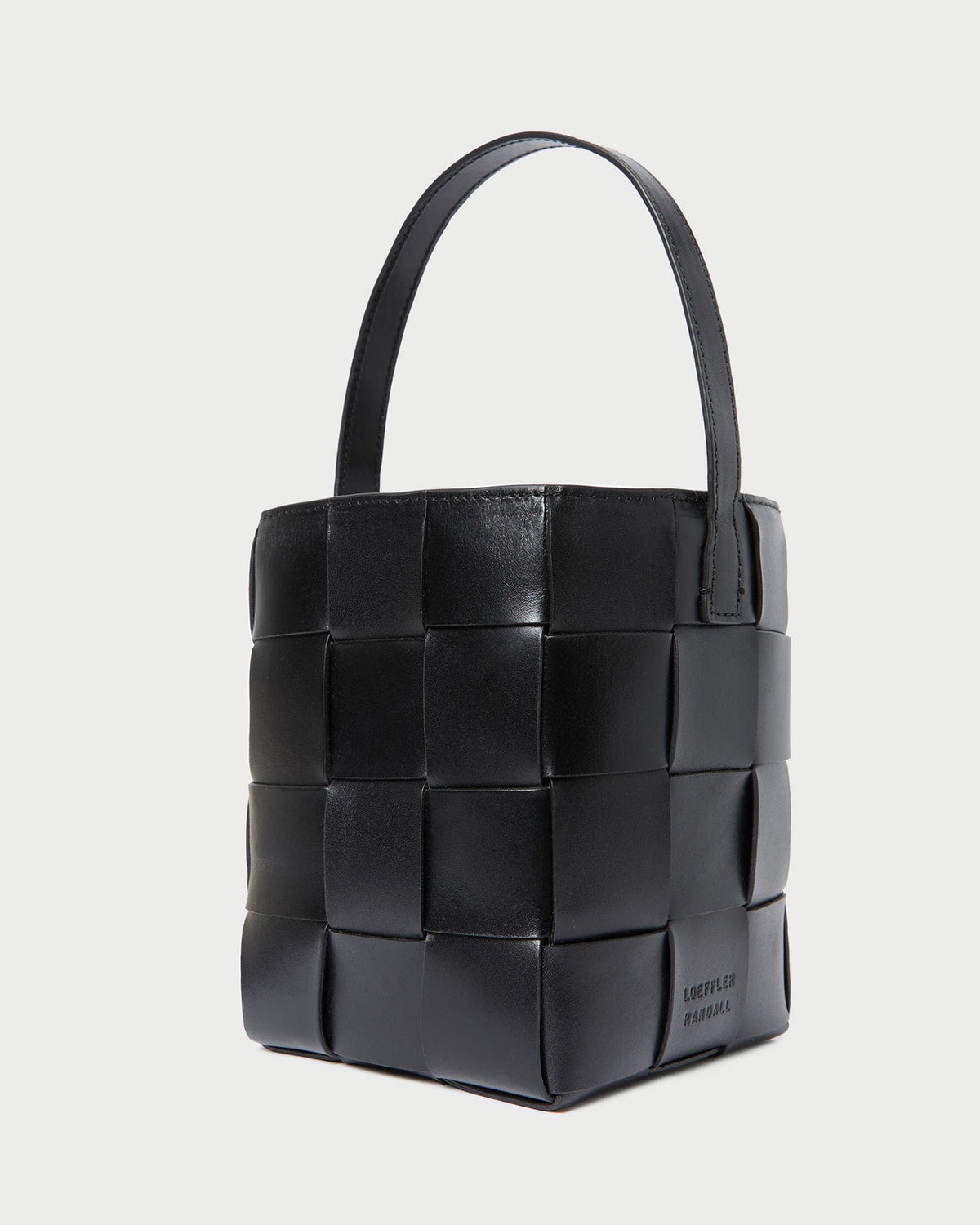 Women Loeffler Randall Laith Black Leather Bucket Bag