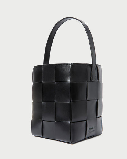 Women Loeffler Randall Laith Black Leather Bucket Bag