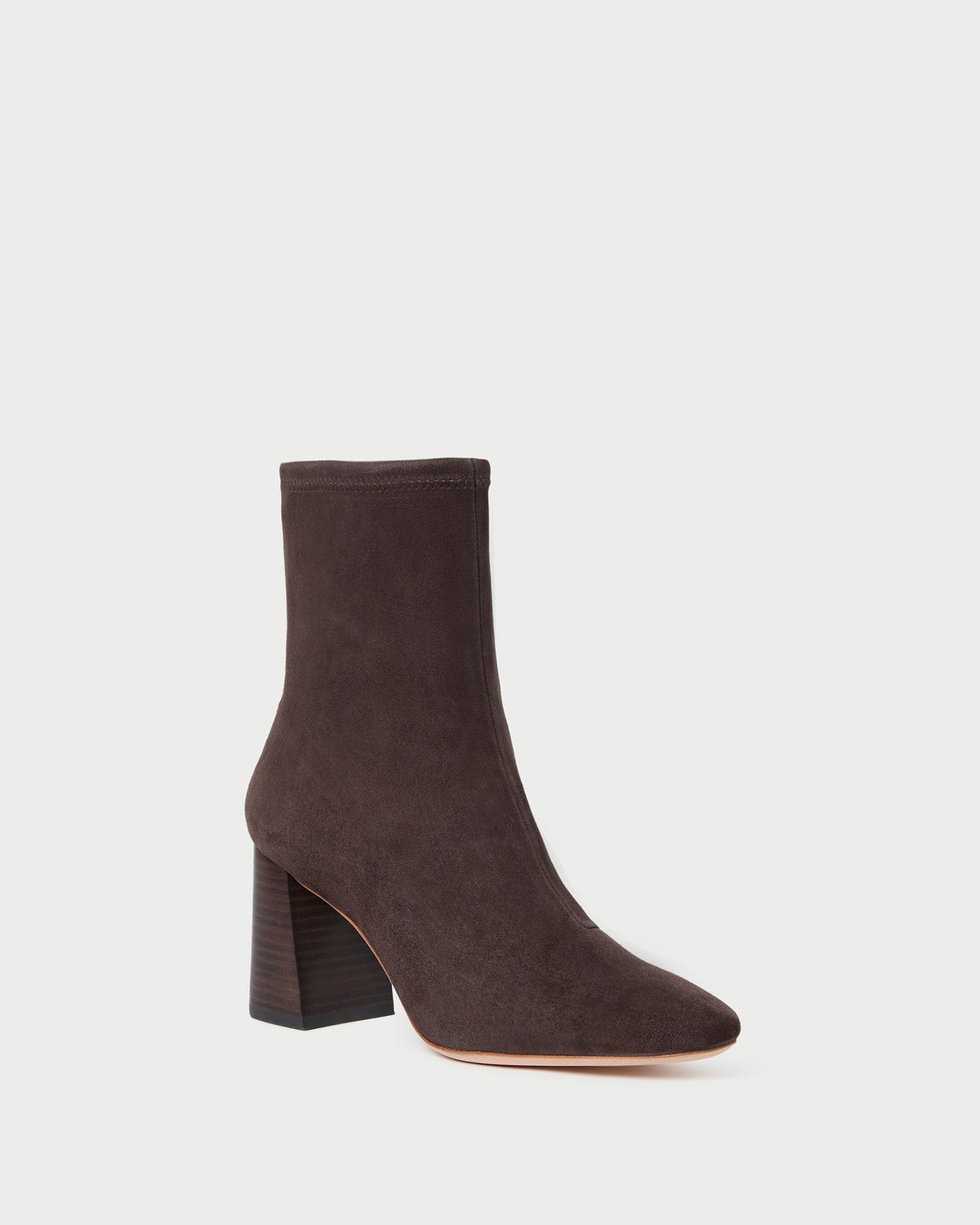 Women Loeffler Randall Elise Brown Suede Stretch Bootie