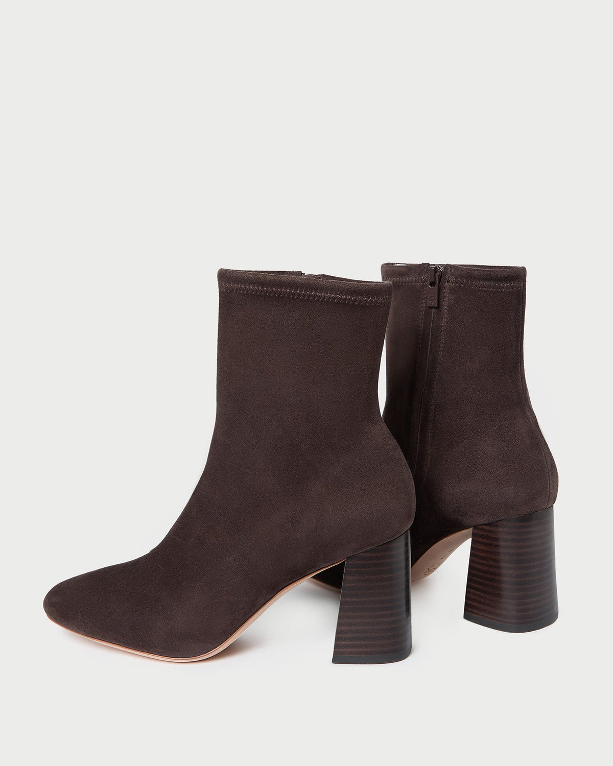 Women Loeffler Randall Elise Brown Suede Stretch Bootie