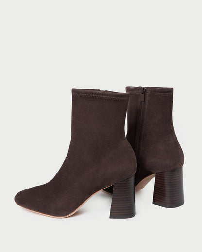 Women Loeffler Randall Elise Brown Suede Stretch Bootie