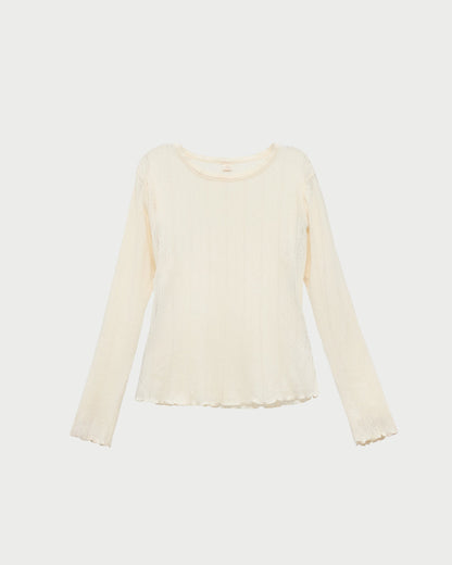 Women Loeffler Randall Lolo Pointelle Long-Sleeve Tee