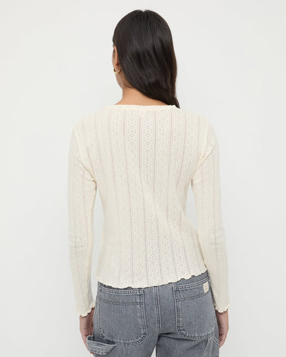 Women Loeffler Randall Lolo Pointelle Long-Sleeve Tee