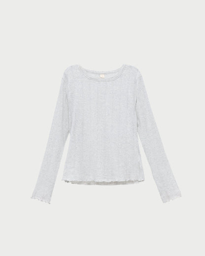 Women Loeffler Randall Lolo Pointelle Long-Sleeve Tee