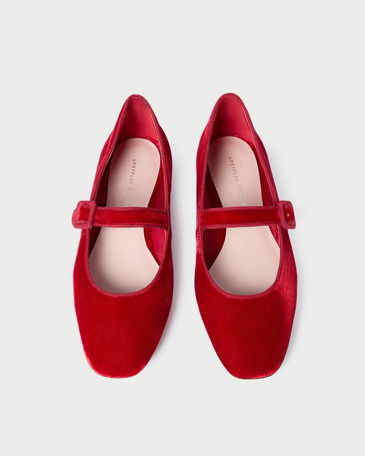 Women Loeffler Randall Ginger Red Velvet Mary Jane