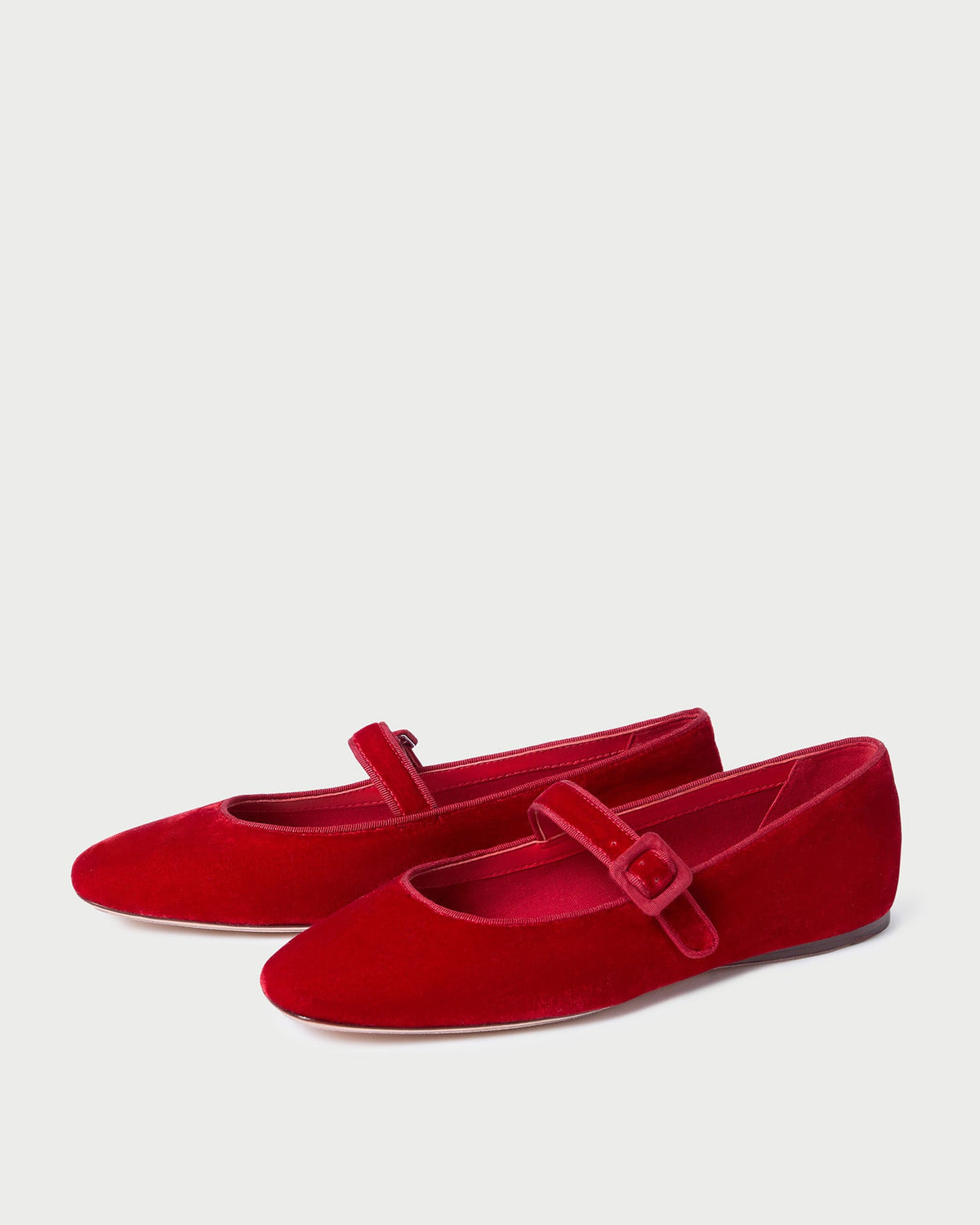 Women Loeffler Randall Ginger Red Velvet Mary Jane
