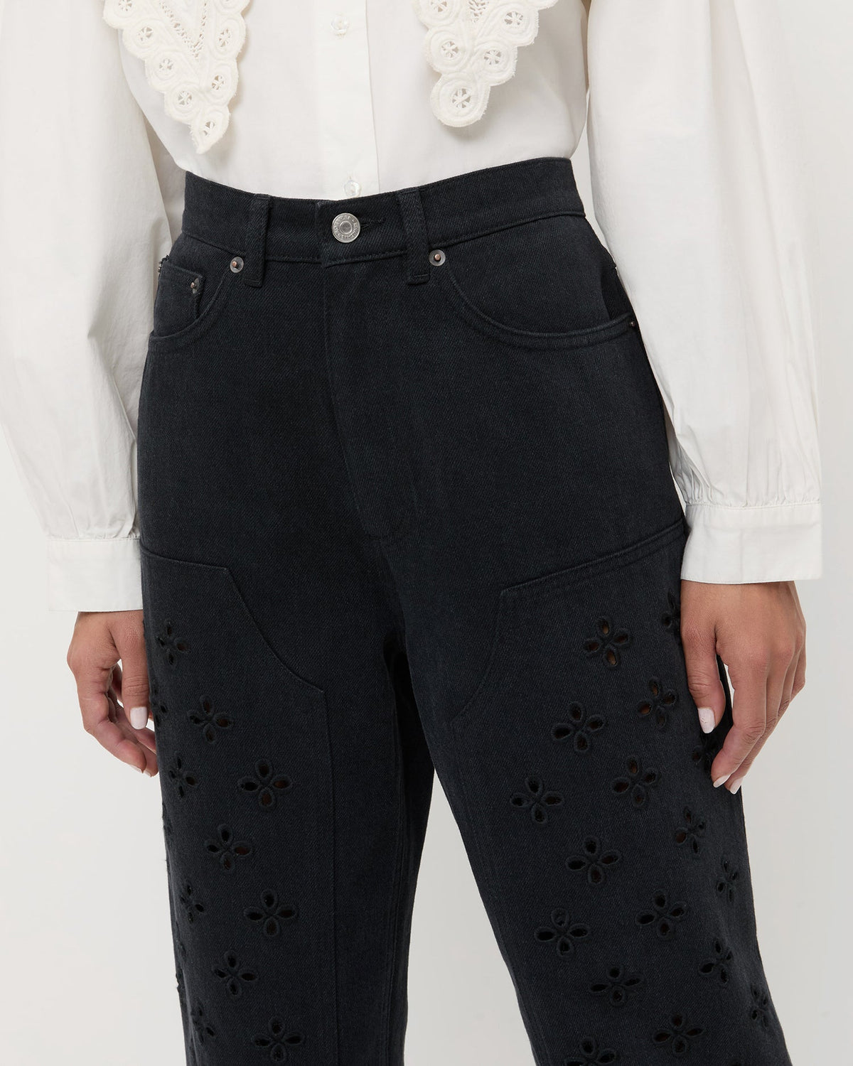 Women Loeffler Randall Demi Embroidered Pant