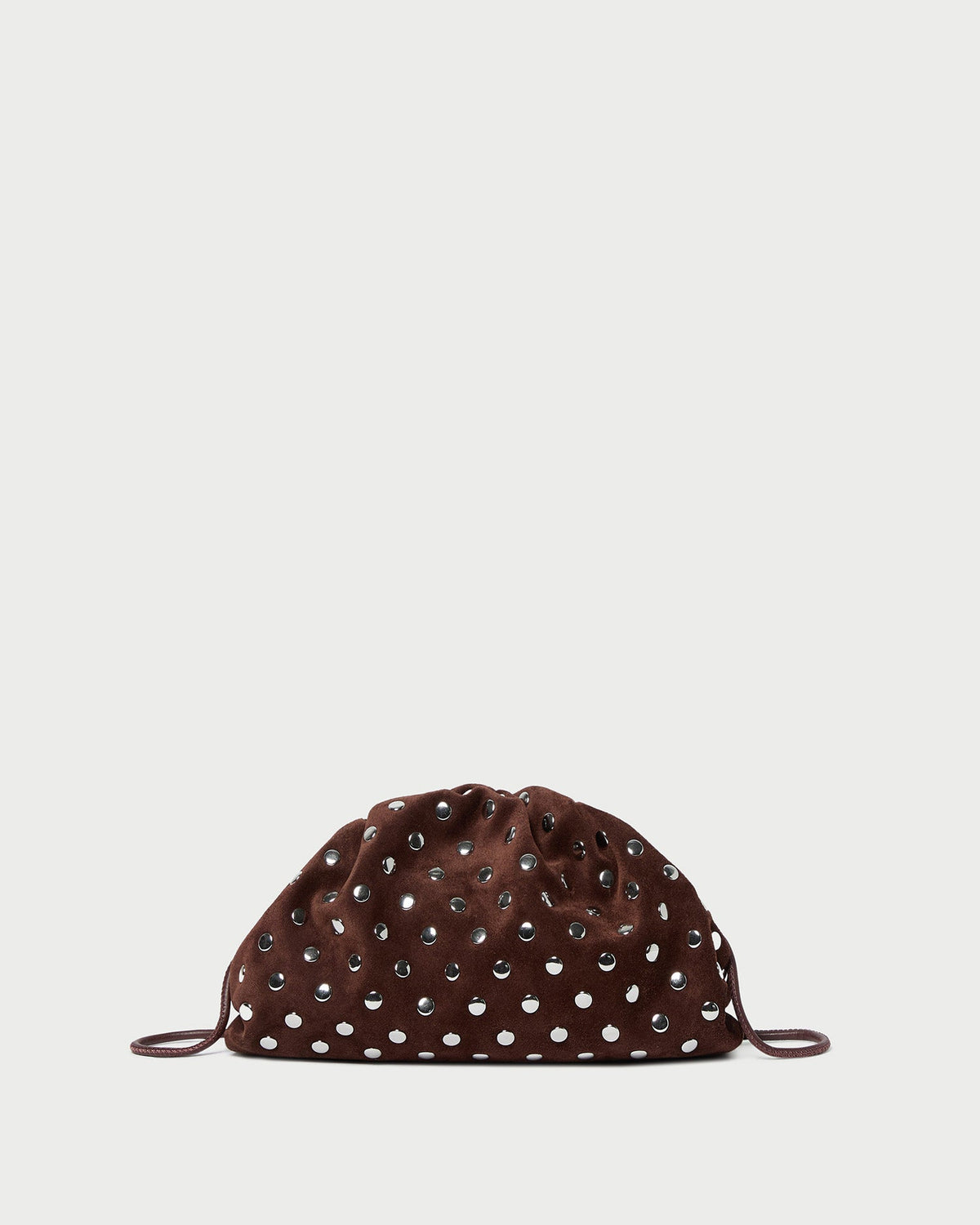 Women Loeffler Randall Bailey Espresso/Silver Dome Clutch