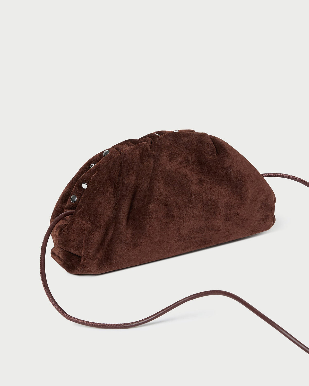 Women Loeffler Randall Bailey Espresso/Silver Dome Clutch