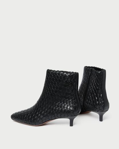 Women Loeffler Randall Marcella Black Woven Ankle Boot