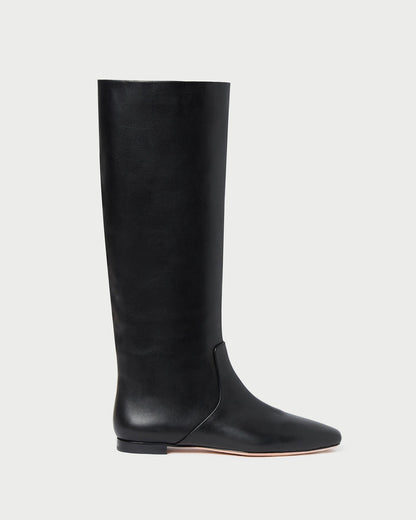 Women Loeffler Randall Lillian Black Leather Tall Boot