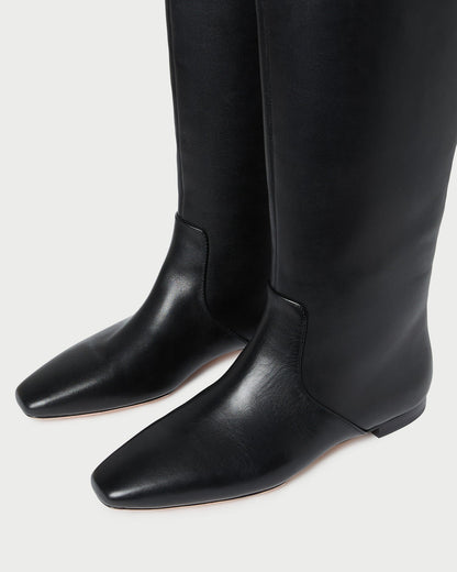 Women Loeffler Randall Lillian Black Leather Tall Boot