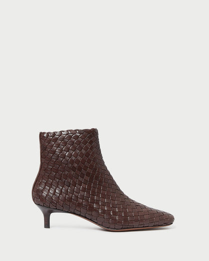 Women Loeffler Randall Marcella Espresso Woven Ankle Boot