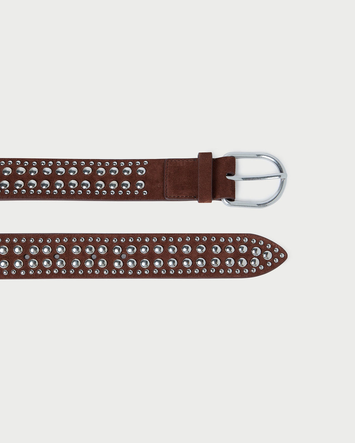 Women Loeffler Randall Isaac Espresso/Silver Studded Belt